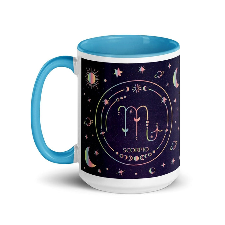 Scorpio Colorful Print Mug - Blue - 15 oz - ArtyKoala