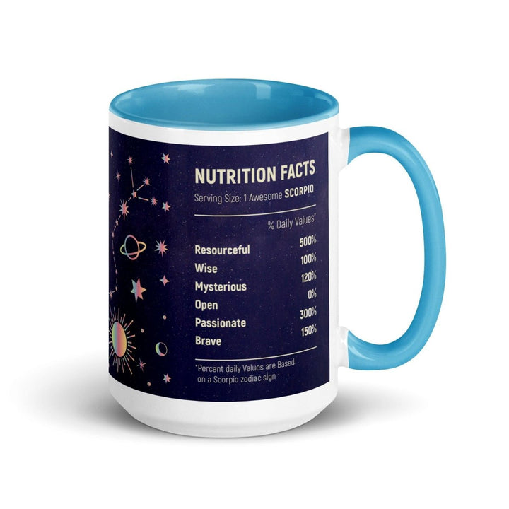 Scorpio Colorful Print Mug - Blue - 15 oz - ArtyKoala