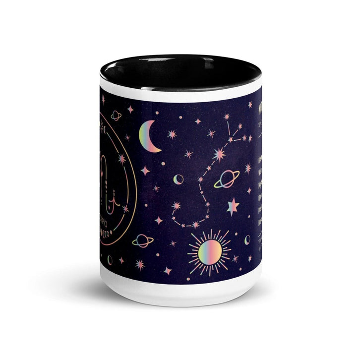 Scorpio Colorful Print Mug - Black - 15 oz - ArtyKoala