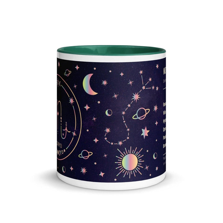 Scorpio Colorful Print Mug - Dark green - 11 oz - ArtyKoala