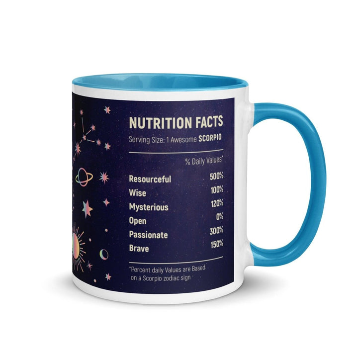 Scorpio Colorful Print Mug - Blue - 11 oz - ArtyKoala