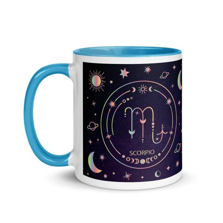 Scorpio Colorful Print Mug - Blue - 11 oz - ArtyKoala