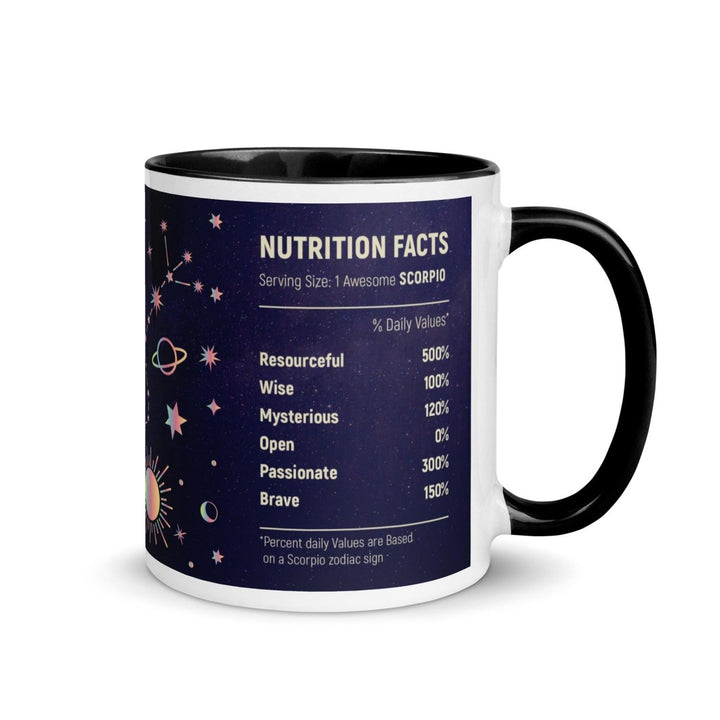 Scorpio Colorful Print Mug - Black - 11 oz - ArtyKoala