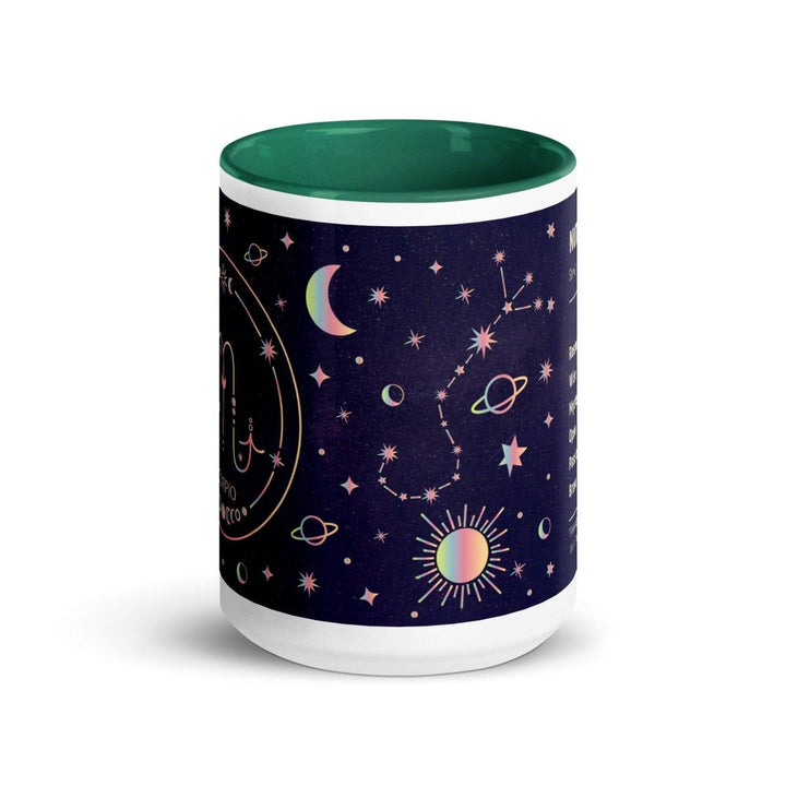 Scorpio Colorful Print Mug - Dark green - 15 oz - ArtyKoala