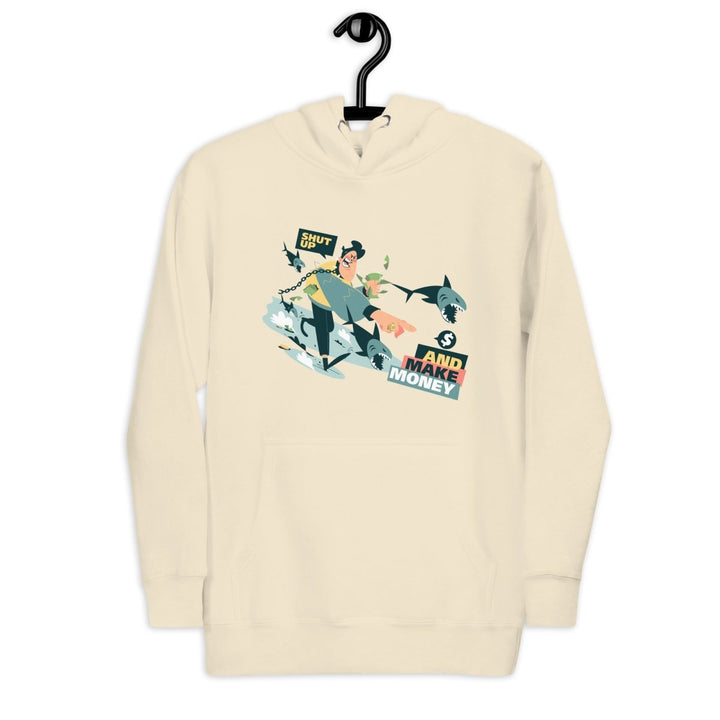 Shut Up and Make Money Cool Graphic Hoodie - Black - S - ArtyKoala
