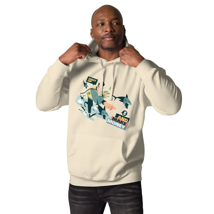 Shut Up and Make Money Cool Graphic Hoodie - Black - S - ArtyKoala