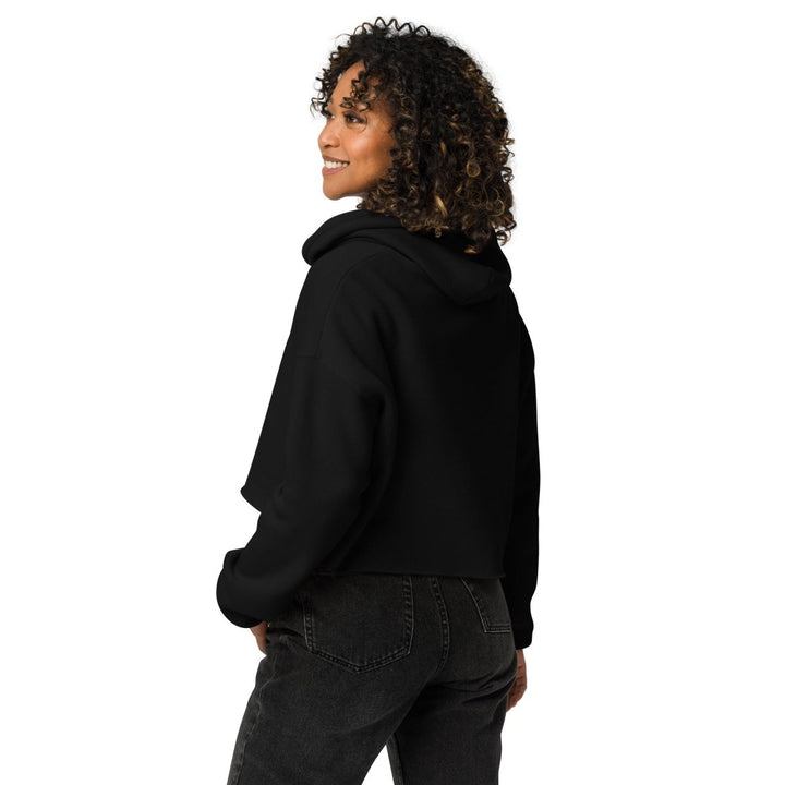 Shut Up and Make Money Graphic Crop Hoodie - Black - S - ArtyKoala