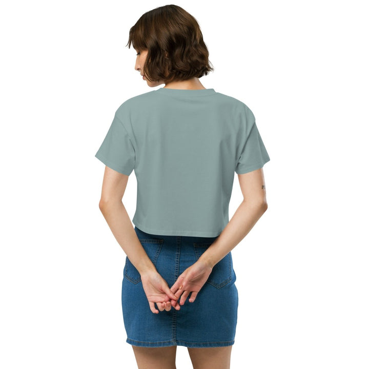 Shut Up and Make Money Graphic Crop Tee - Mineral - XS - ArtyKoala