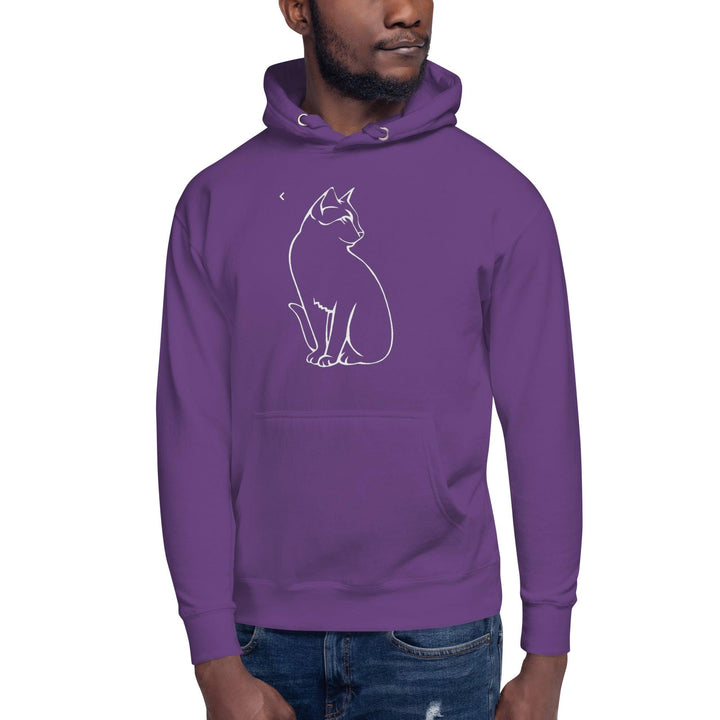 Sitting Cat Man Hoodie - ArtyKoala