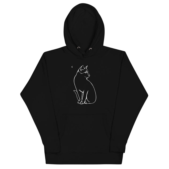 Sitting Cat Man Hoodie - Black / S - ArtyKoala