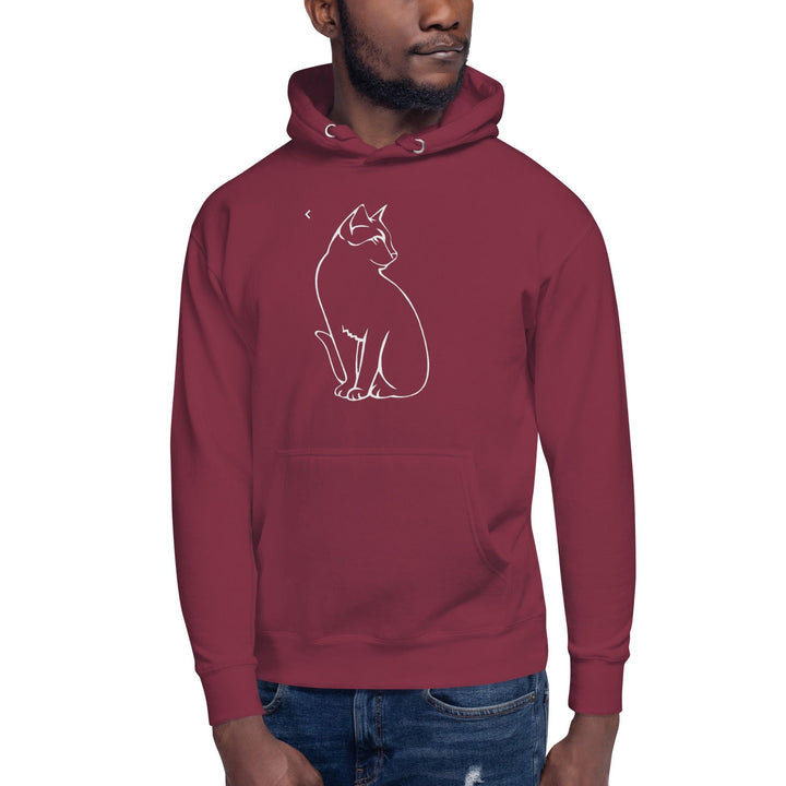 Sitting Cat Man Hoodie - ArtyKoala