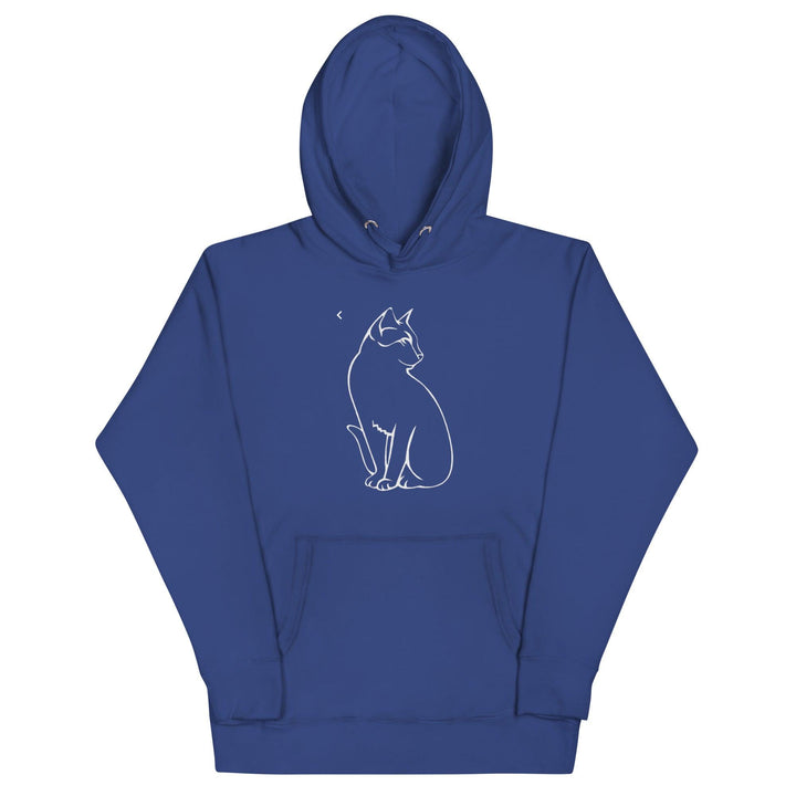 Sitting Cat Woman Hoodie - Team Royal / S - ArtyKoala