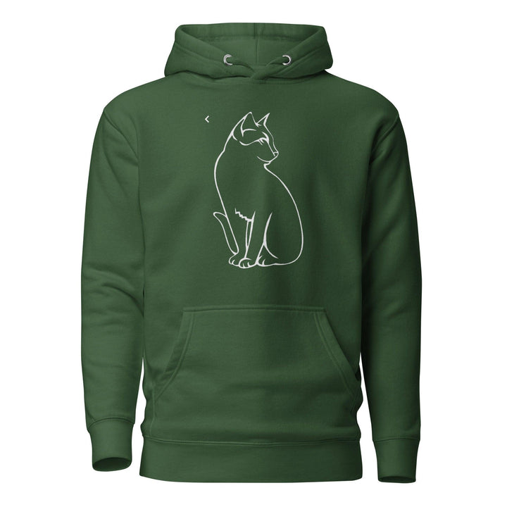 Sitting Cat Woman Hoodie - ArtyKoala