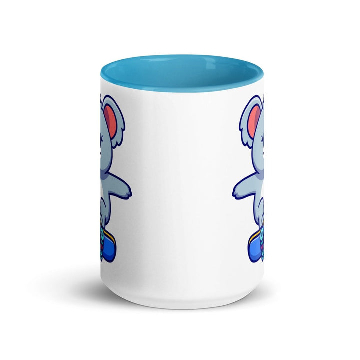 Skateboard Koala Colorful Print Mug - Blue - 15 oz - ArtyKoala