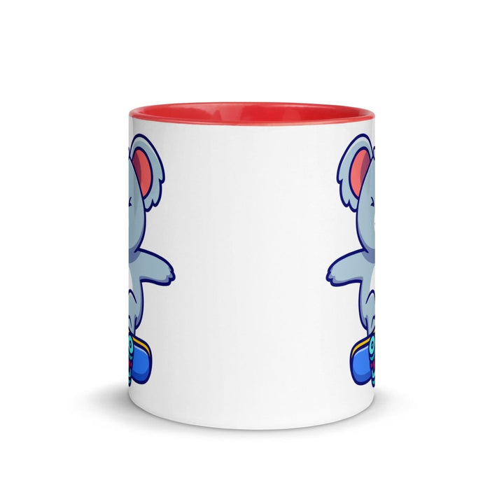 Skateboard Koala Colorful Print Mug - Red - 11 oz - ArtyKoala