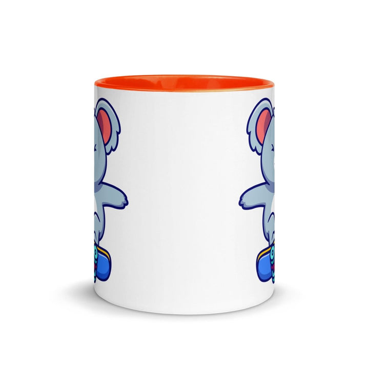 Skateboard Koala Colorful Print Mug - Orange - 11 oz - ArtyKoala