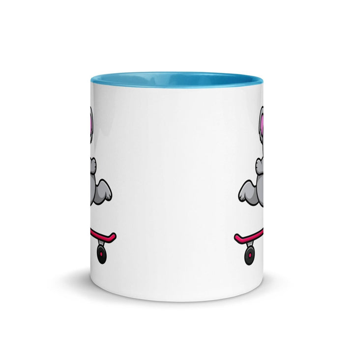 Skateboarding Koala Colorful Print Mug - Blue - 11 oz - ArtyKoala