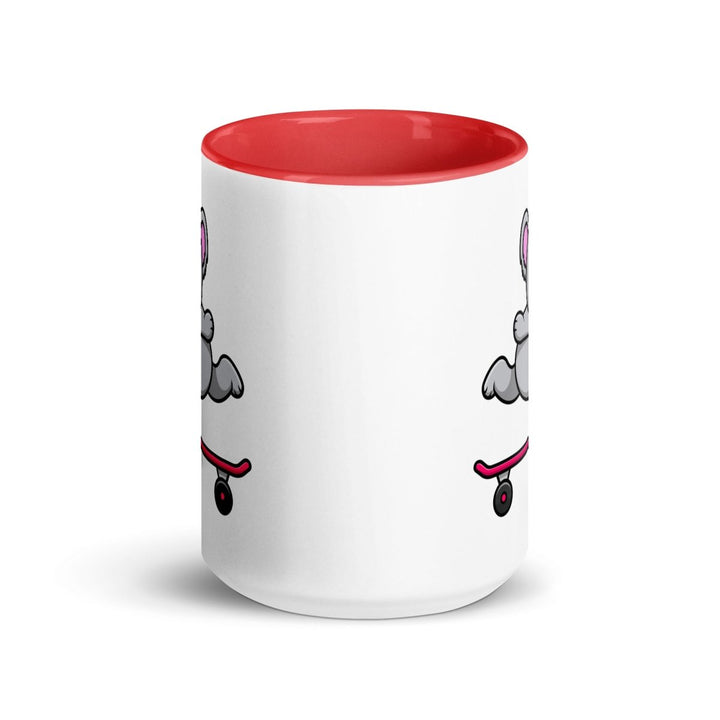 Skateboarding Koala Colorful Print Mug - Red - 15 oz - ArtyKoala