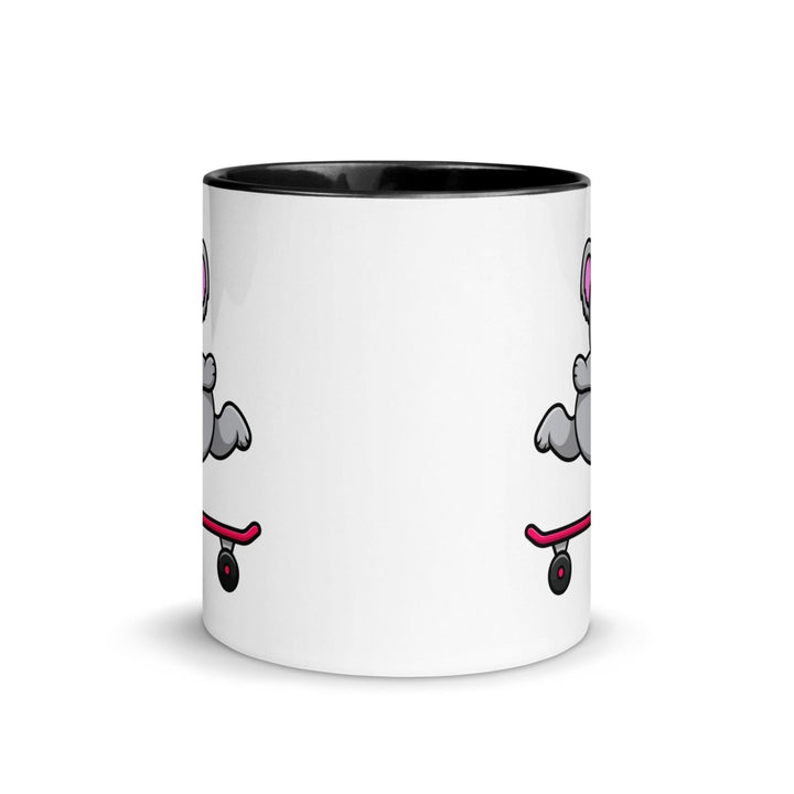 Skateboarding Koala Colorful Print Mug - Black - 11 oz - ArtyKoala