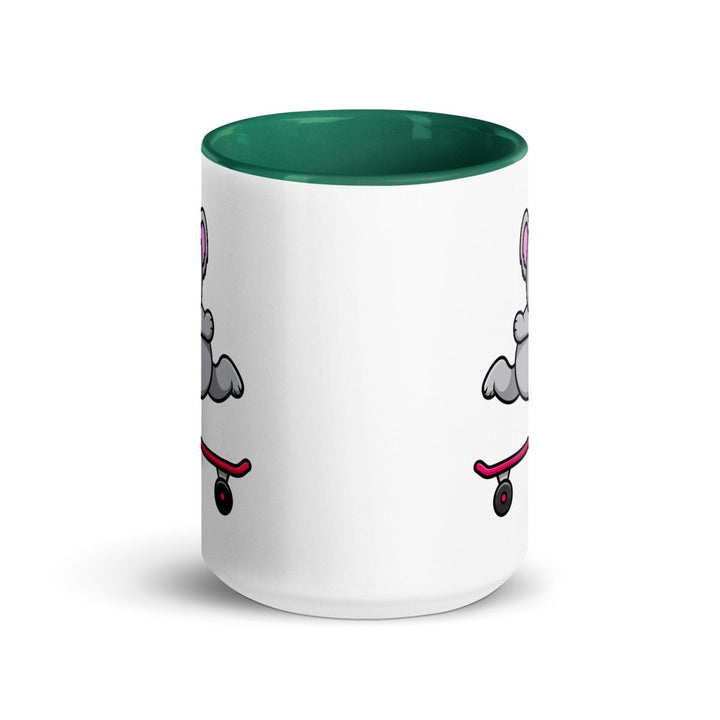Skateboarding Koala Colorful Print Mug - Dark green - 15 oz - ArtyKoala