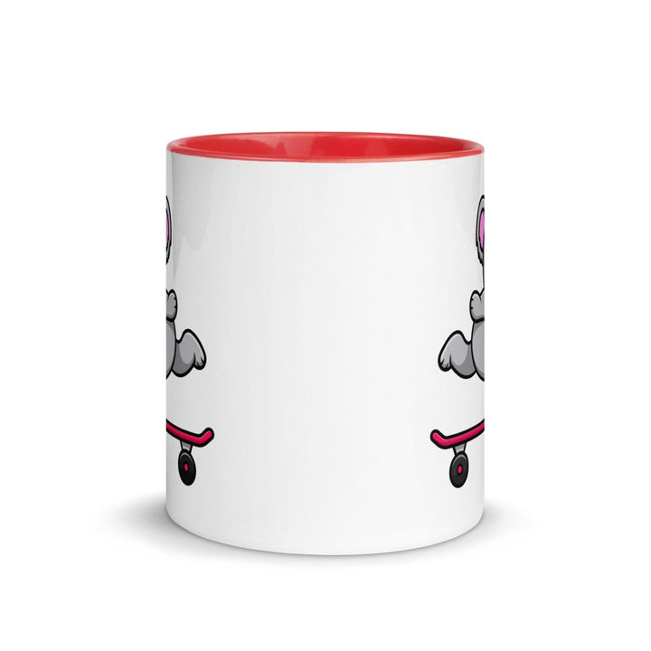 Skateboarding Koala Colorful Print Mug - Red - 11 oz - ArtyKoala