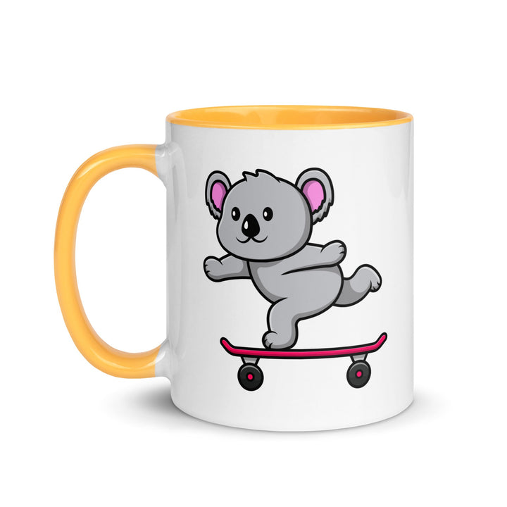 Skateboarding Koala Mug with Color Inside - ArtyKoala