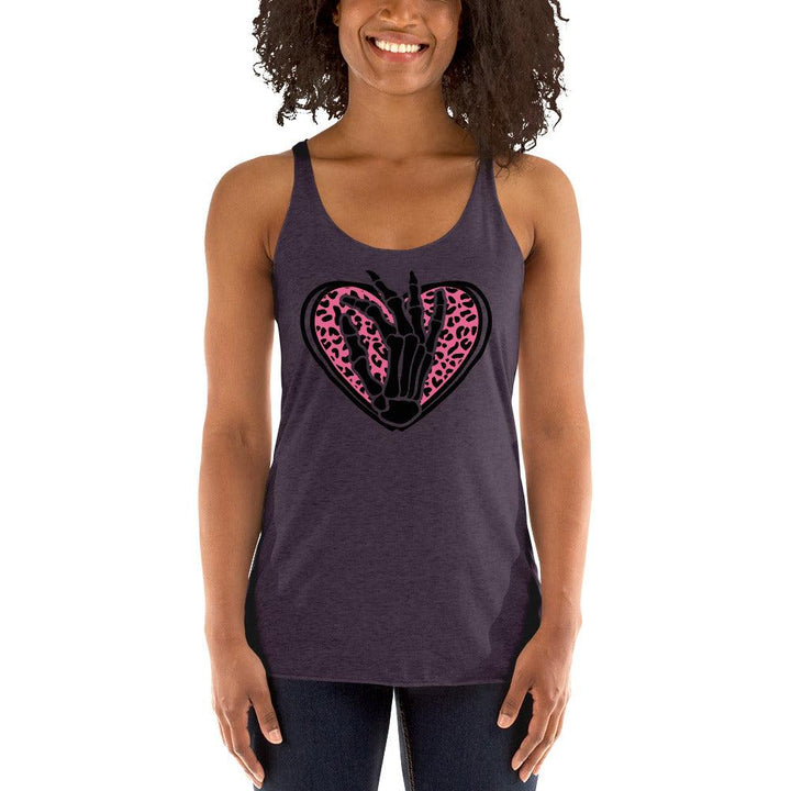 Skeleton Heart Woman Racerback Tank - ArtyKoala