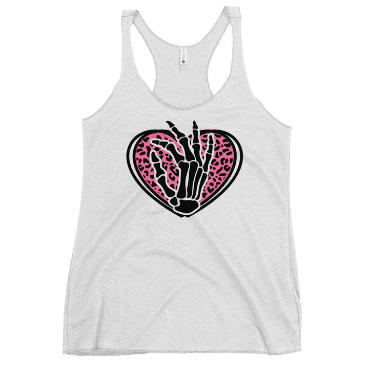 Skeleton Heart Woman Racerback Tank - ArtyKoala