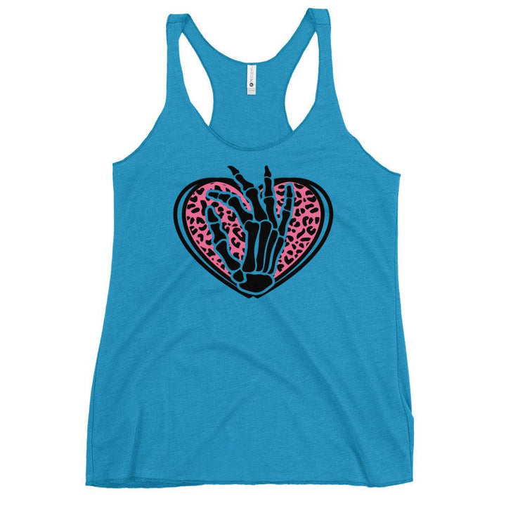 Skeleton Heart Woman Racerback Tank - ArtyKoala