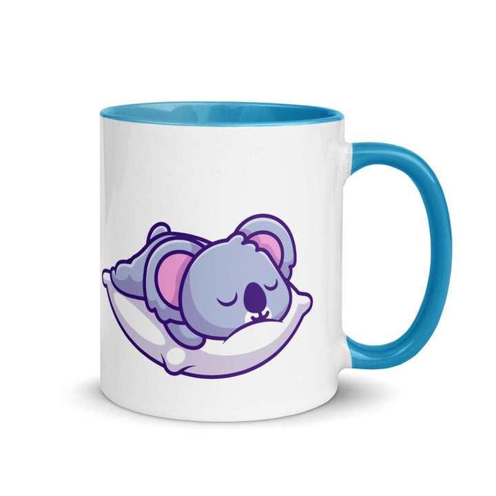 Sleepy Koala Colorful Print Mug - Blue - 11 oz - ArtyKoala