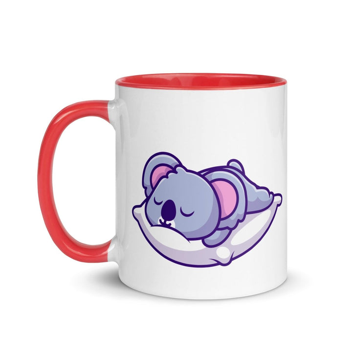 Sleepy Koala Colorful Print Mug - Black - 11 oz - ArtyKoala