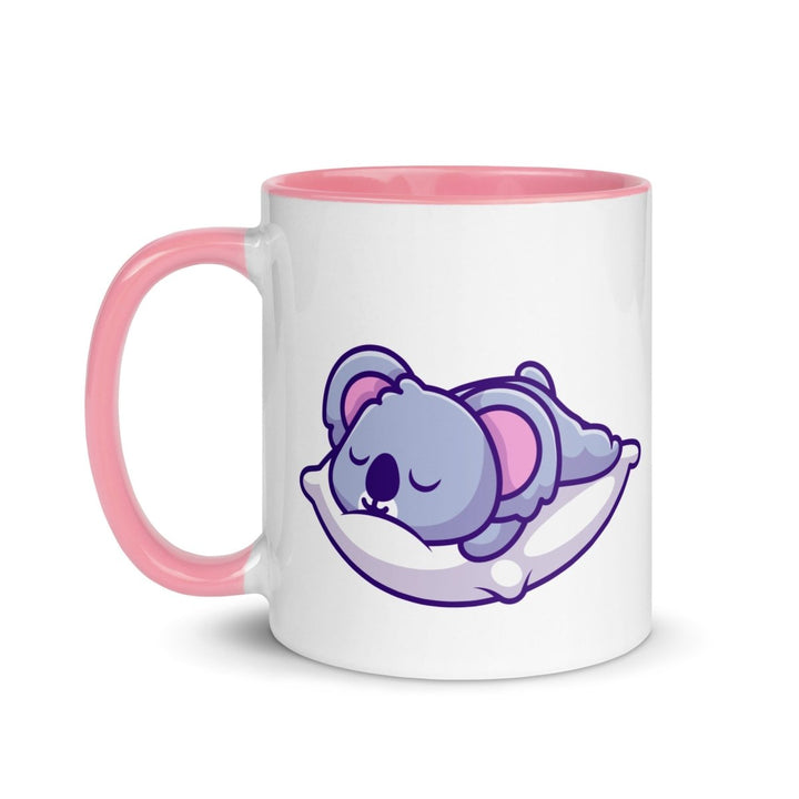 Sleepy Koala Colorful Print Mug - Pink - 11 oz - ArtyKoala
