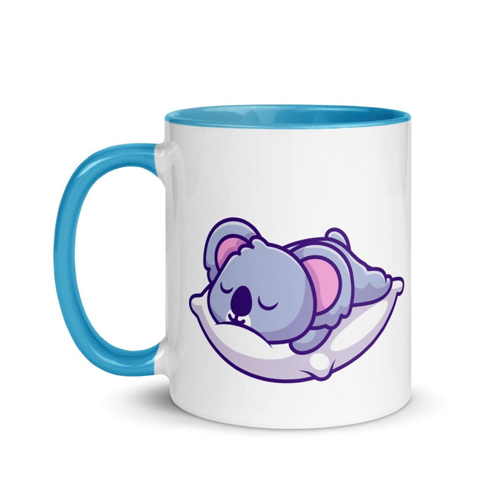 Sleepy Koala Colorful Print Mug - Blue - 11 oz - ArtyKoala