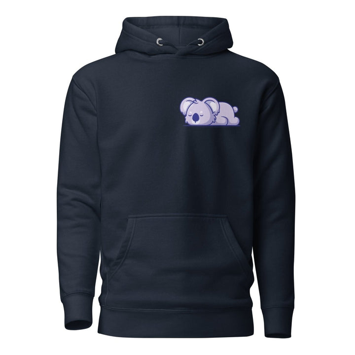 Sleepy Koala Graphic Hoodie - Navy Blazer - S - ArtyKoala