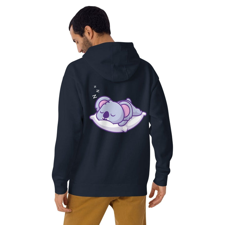Sleepy Koala Graphic Hoodie - Navy Blazer - S - ArtyKoala