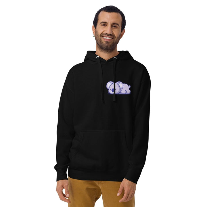 Sleepy Koala Graphic Hoodie - Black - S - ArtyKoala