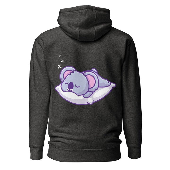 Sleepy Koala Graphic Hoodie - Maroon - S - ArtyKoala