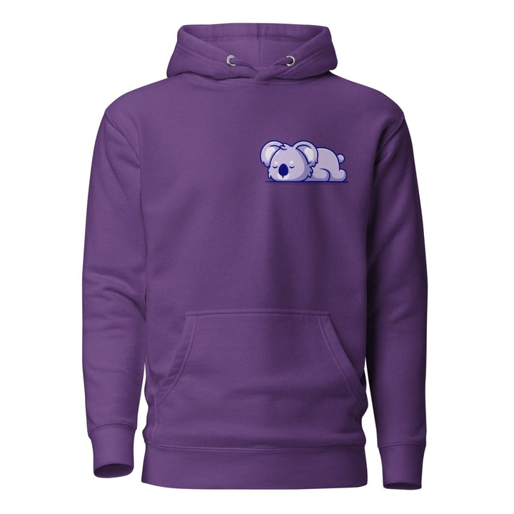 Sleepy Koala Graphic Hoodie - Purple - S - ArtyKoala