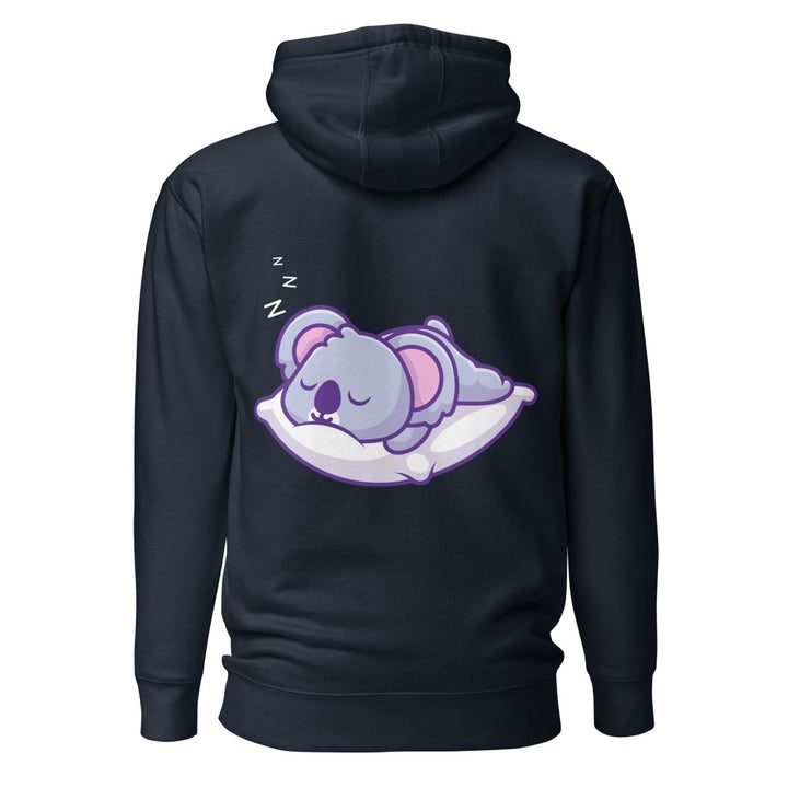 Sleepy Koala Graphic Hoodie - Black - S - ArtyKoala