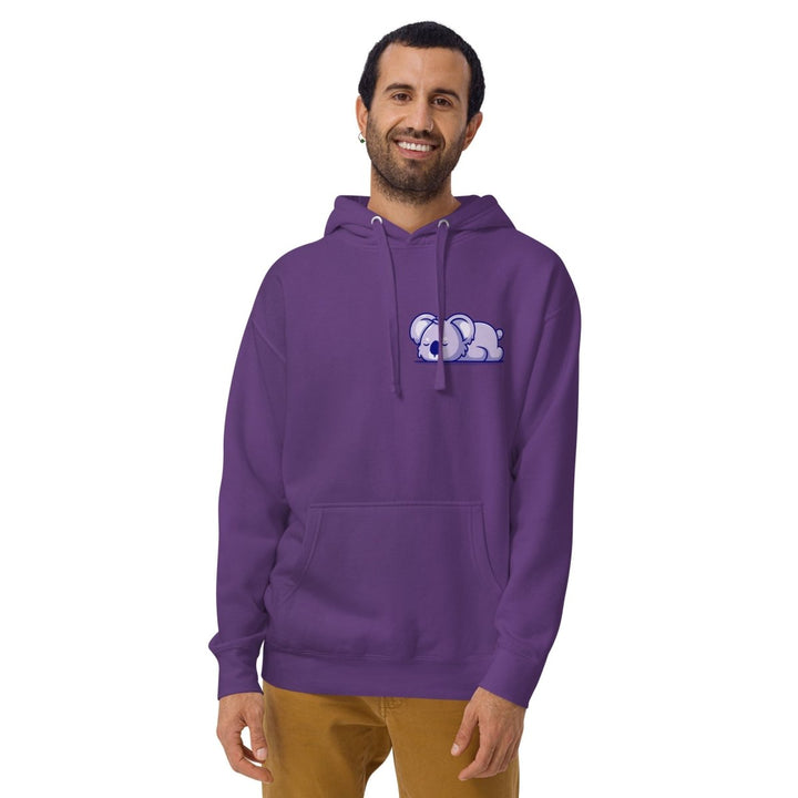 Sleepy Koala Graphic Hoodie - Purple - S - ArtyKoala