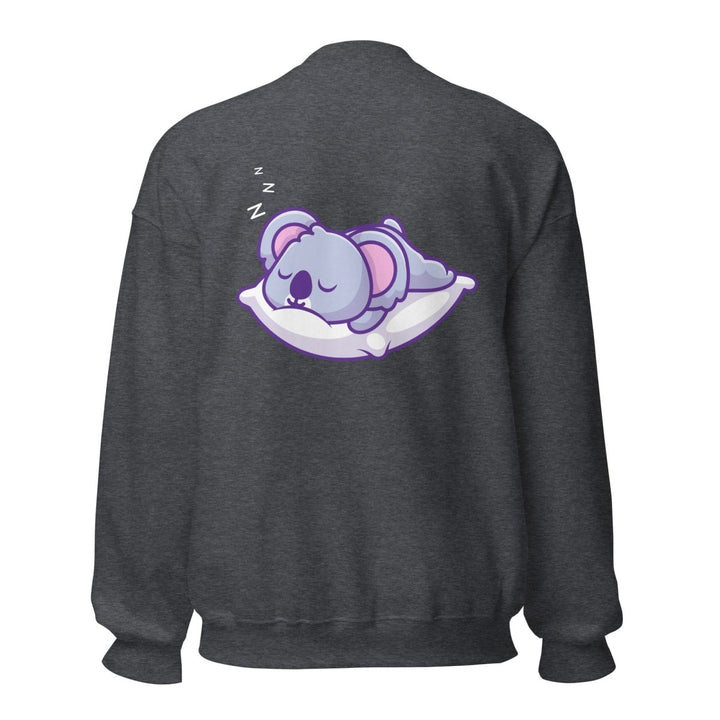 Sleepy Koala Graphic Sweatshirt - Red - S - ArtyKoala