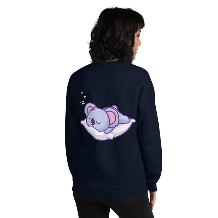 Sleepy Koala Graphic Sweatshirt - Navy - S - ArtyKoala
