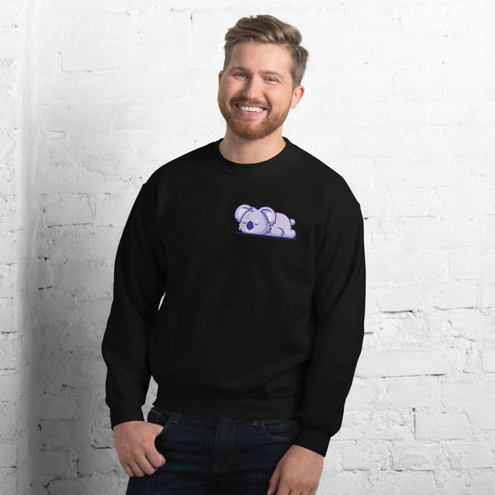 Sleepy Koala Graphic Sweatshirt - Black - S - ArtyKoala
