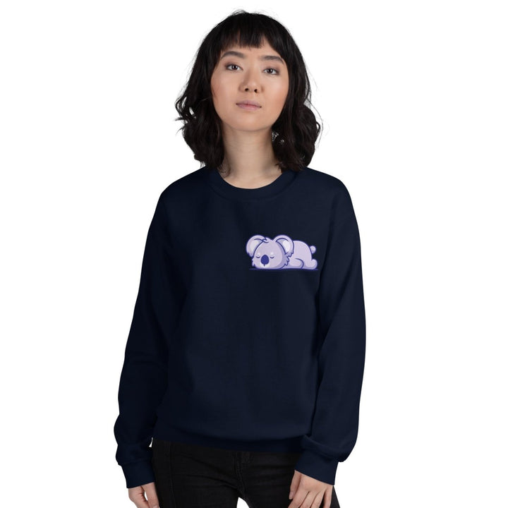 Sleepy Koala Graphic Sweatshirt - Black - S - ArtyKoala
