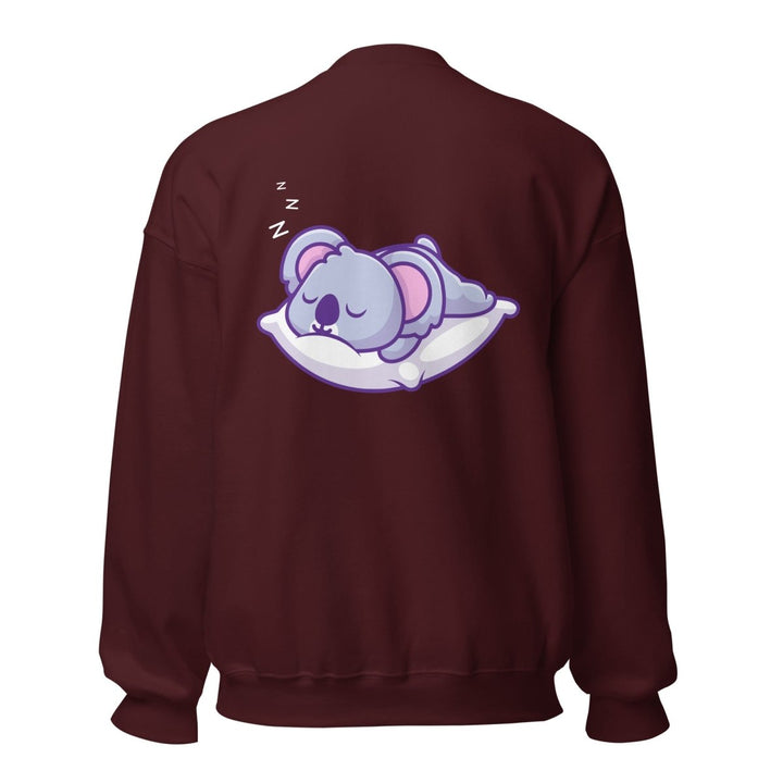 Sleepy Koala Graphic Sweatshirt - Black - S - ArtyKoala