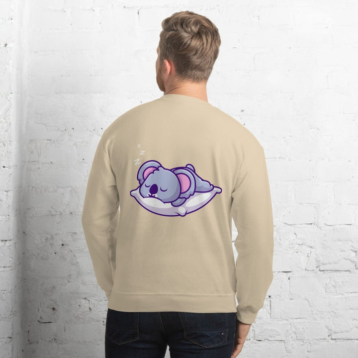 Sleepy Koala Graphic Sweatshirt - Black - S - ArtyKoala