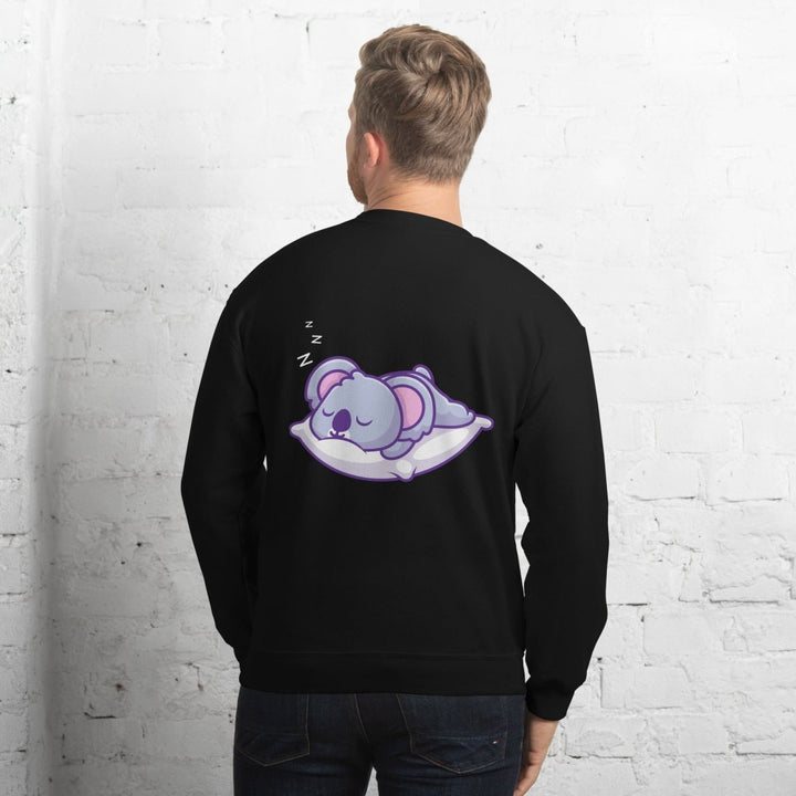 Sleepy Koala Graphic Sweatshirt - Black - S - ArtyKoala