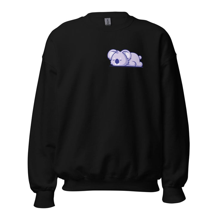 Sleepy Koala Graphic Sweatshirt - Black - S - ArtyKoala