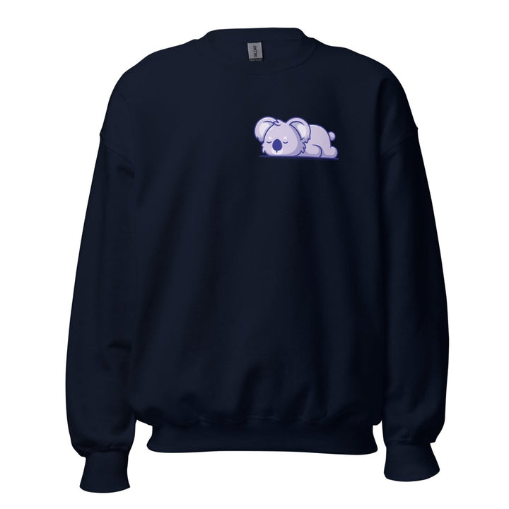Sleepy Koala Graphic Sweatshirt - Navy - S - ArtyKoala