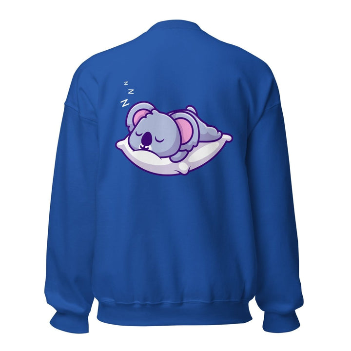 Sleepy Koala Graphic Sweatshirt - Dark Heather - S - ArtyKoala